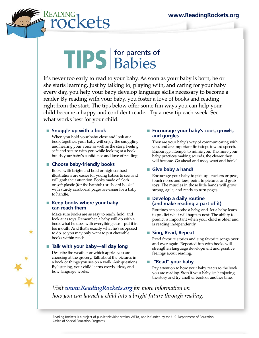 Reading Tips for Parents of Babies