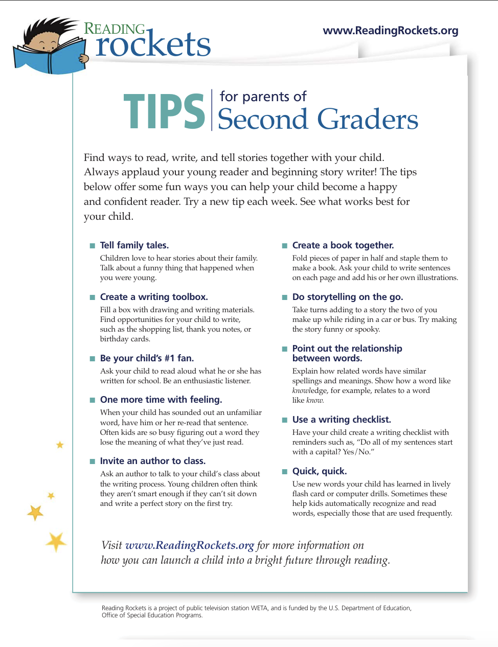 Reading Tips for Parents of Second Graders