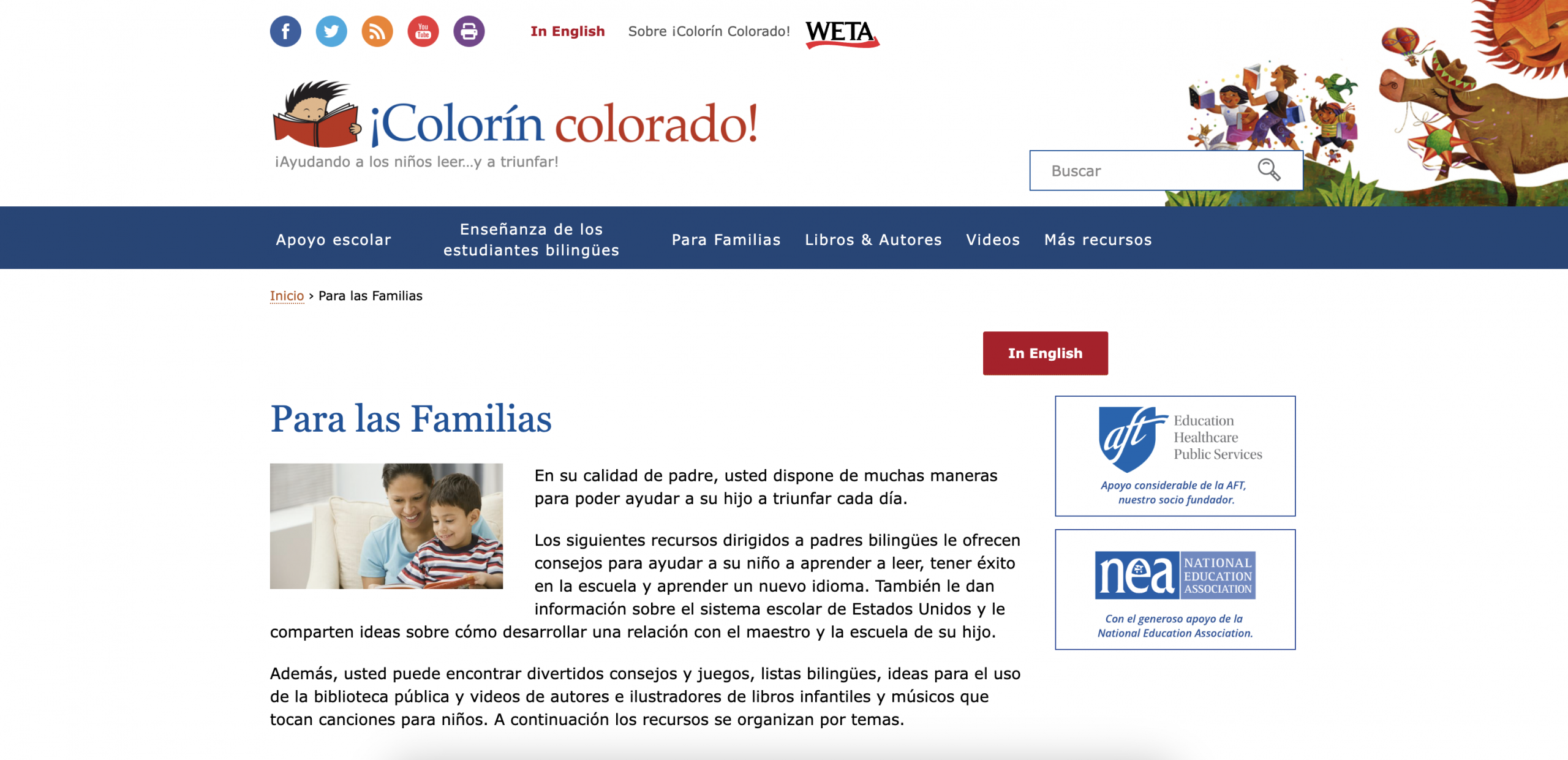 Colorín Colorado for Families - Spanish