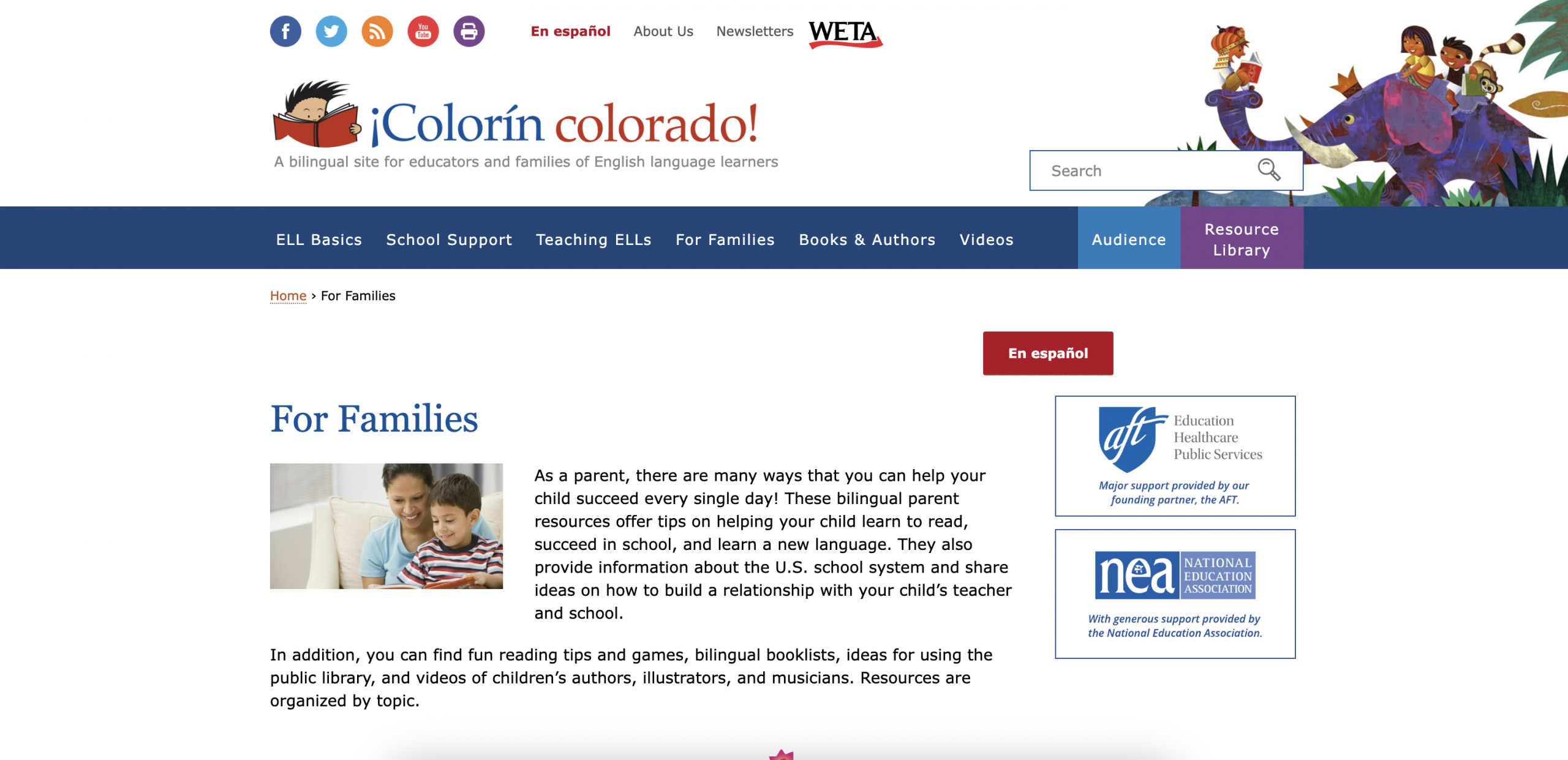 Colorin Colorado for Families